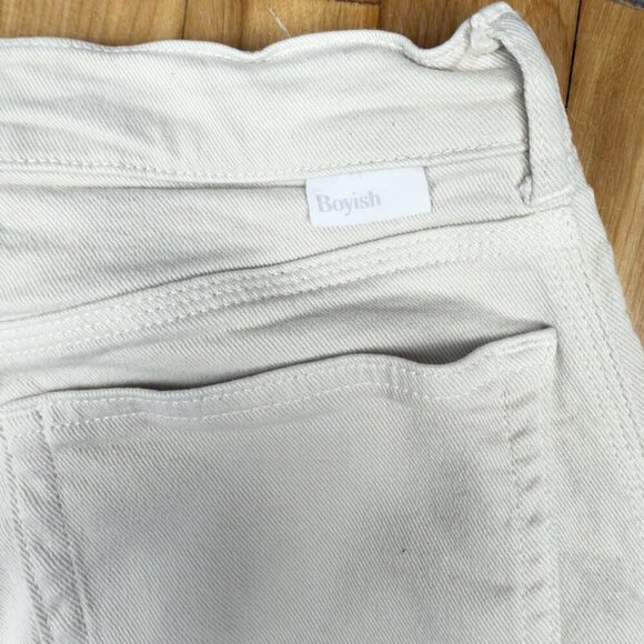 BOYISH‎ The Harrison Wide Leg Natural Upcycled Holt RENFREW Jeans Denim sz 26 - Picture 12 of 12
